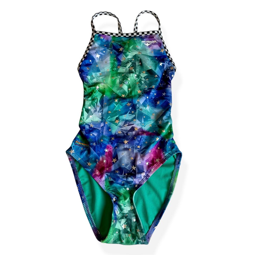 NEW The Finals Shooting Star Foil Flutterback 1 Piece Swimsuit 26